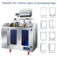 Machine de remplissage et d'emballage de sachets préformés à fermeture éclair, format réglable, pour miel, ketchup, boissons liquides, sachets souples