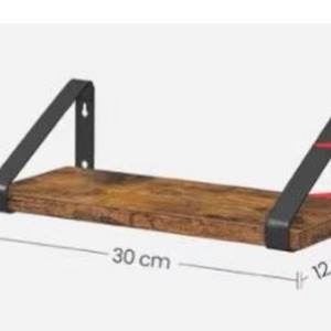 <b>Wall</b> <b>Mounted</b> <b>Shelf</b> Wooden Rack 30 35 40 Cm Vintage Style Heavy Duty Storage Organizer For Home Kitchen Bathroom - Product Image 2