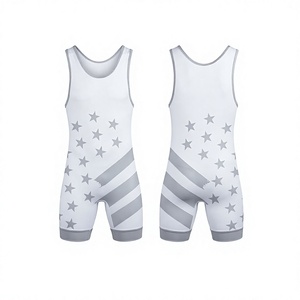 Traje de Lucha Libre Profesional para Hombre, Ligero, Transpirable, Elástico, Ropa Deportiva para Entrenamiento, Torneos, Jóvenes y Adultos - Product Image 1