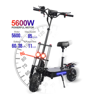 สกู๊ตเตอร์ 11 นิ้ว ระยะทาง 100 กม. กำลังไฟ 5600 วัตต์ 60 โวลต์ มอเตอร์คู่ พับได้ สองล้อ รับน้ำหนัก 200 กก. ความเร็ว 80-100 กม./ชม. LDS3-11 5600 วัตต์ 60 โวลต์ มอเตอร์คู่ ไฟฟ้า - Product Image 2