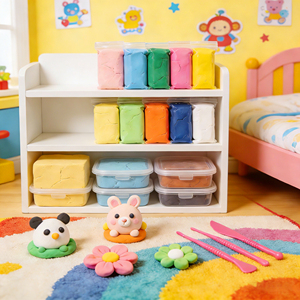 Kit de Arcilla de Secado al Aire Súper Ligera y No Tóxica, Plastilina Suave Ultraligera para Modelar, para Niñas y Niños, en Bolsa - Product Image 4