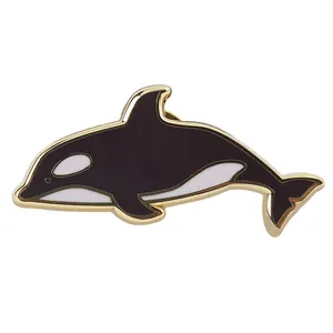 Imitation Hard Enamel Pins Supplier Personalizado Custom No Moq Fitted Cap Ocean Shark Fish Enamel Lapel Pin