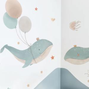 Baleine Phare <span class=keywords><strong>Aquarelle</strong></span> Style Autocollant Mural Mignon PVC Bébé Chambre Pépinière Chambre Décoratif Ballon Carnaval - Product Image 5