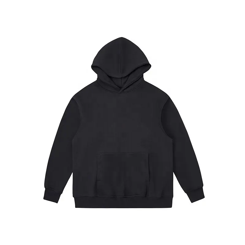 2023 Autumn hot sale plain plus size heavyweight men's hoodie logo custom printing sweatshirt no string hoodie