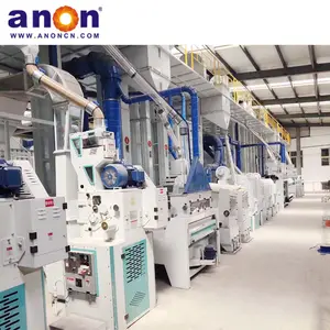 ANON Nigeria rice milling machine with cleaner and destoner rice mill 100 tons day