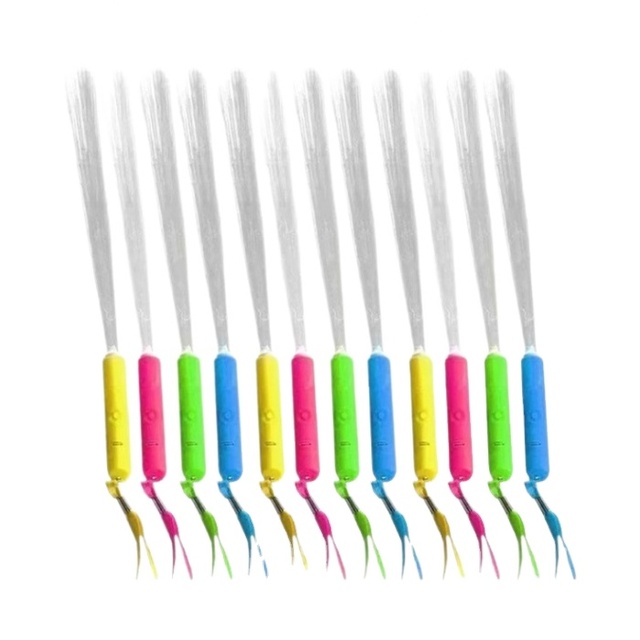 LED Glow Fiber Sticks Flashing Light up Optic Wands for Birthday Rave Party Favors Wedding Halloween Christmas