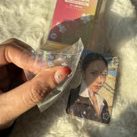 Paquet de 100 pochettes holographiques pour cartes de photo Kpop en plastique sans acide, sans PVC, fines, pour les affaires, carte de protection en forme de cœur Sakura Flower