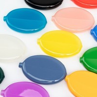 Porte-clés mini-portefeuille ovale en PVC personnalisé et créatif CCH