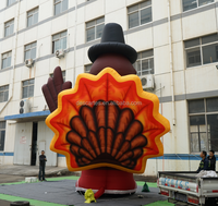 Poulet gonflable décoratif de remerciement, 7M, dinde gonflable géante pour la publicité