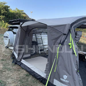 SNDN Tente gonflable pour camping-car, <span class=keywords><strong>caravane</strong></span>, camping, quatre saisons, pour 5 à 8 personnes, avec <span class=keywords><strong>auvent</strong></span>, <span class=keywords><strong>toile</strong></span>, deux chambres, séjour - Product Image 5