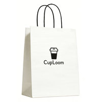 Sac en papier kraft de luxe avec logo personnalisé pour boulangerie, gobelets à café, utilisation en café - pour l'emballage du thé, du vin, de la bière, du champagne, du jus