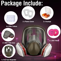 Masque respiratoire intégral Futureshield pour la survie, protection auditive contre les gaz chimiques nucléaires, les fumées d'amiante, la poussière de résine et les produits chimiques