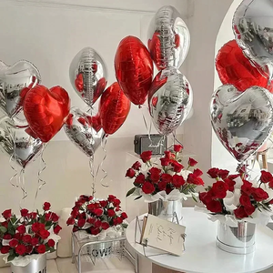 Globos <span class=keywords><strong>de</strong></span> Aluminio en Forma <span class=keywords><strong>de</strong></span> Corazón <span class=keywords><strong>de</strong></span> 18 Pulgadas al por Mayor para Bodas, San Valentín, Despedidas <span class=keywords><strong>de</strong></span> Soltera, Navidad, <span class=keywords><strong>Halloween</strong></span> - Helio - Product Image 4