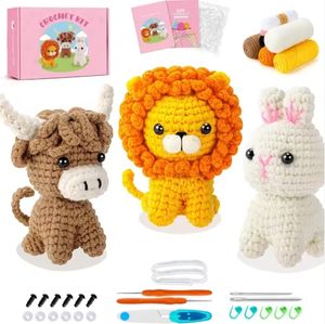 Cadeaux faits main pour les amateurs de crochet : Kit DIY Dinosaure Animal avec Tutoriel Vidéo – <span class=keywords><strong>Porte</strong></span>-clés Mignon en Crochet pour Débutants et Débutants en Tricot – Dessin Animé Doux pour la Remise de Diplôme - Product Image 2