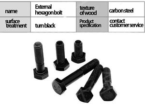 Bán buôn M3 M6 M8 M12 Đen Carbon thép hình lục giác <span class=keywords><strong>Bolt</strong></span> 8.8 cấp 10.<span class=keywords><strong>9</strong></span> din933 hình lục giác <span class=keywords><strong>Bolt</strong></span>/cường độ cao rộng hình lục giác <span class=keywords><strong>Bolt</strong></span> - Product Image 4