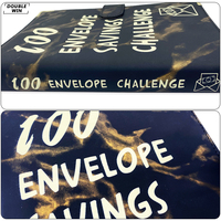 Individuelles Logo Kunstleder a5 100 Tage Buchumschlag Einsparungsaufforderung 5050 Geldring Budget-Bindband