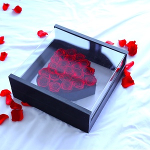 Scatola a Cuore con Rosa Eterna Conservata, Regalo Romantico <span class=keywords><strong>per</strong></span> <span class=keywords><strong>Lei</strong></span>, San Valentino, Anniversario, Compleanno - Product Image 1