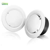 Lishine – Grille d'aération moderne et arrondie pour système d'extraction d'air frais, climatisation et ventilation, en plastique ABS blanc, durable, installation facile pour