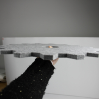 Panneau acoustique décoratif en PET gaufré pour zones à forte circulation - Vente flash