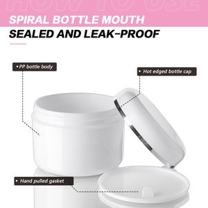 Pots d'emballage cosmétiques roses de luxe personnalisés avec logo, 10g 30g, base PET vide avec couvercles en plastique et boîte pour lotion - Product Image 3