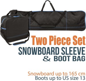 Sac de snowboard gratuit avec fermeture à enroulement de 140 cm à 190 cm avec rembourrage imperméable dans la zone de fixation Sac de ski de voyage - Product Image 6