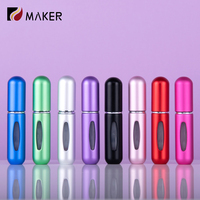 Atomiseur de voyage miniature portable, flacon de parfum rechargeable créatif en aluminium électroplaqué et verre, plusieurs tailles