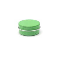 10ml petit pot rond en aluminium vert 10g crème conteneur de stockage boîte en fer blanc