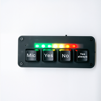 Alfombrilla de Ratón Inalámbrica Programable de 4 Teclas con Teclado RGB de Voz a Texto, Mini Teclado Macro de 2.4g Intercambiable en Caliente, Nuevo Diseño Personalizado