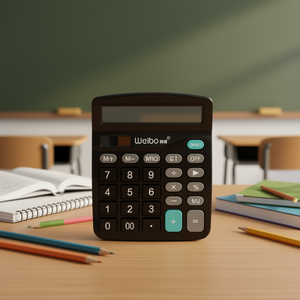 Weibo Calculator 8 Digits Dual Power Supply General Purpose School Office Use - Product Image 2