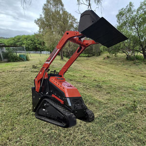TOVISEN V1000 Mini Skid Steer Loader Diesel Orugas Hidraulica Alto Flujo Mulcher Forestal - Product Image 1