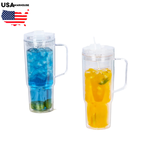 Uống cà phê Mug đôi tường 40oz Quả cầu tuyết trước khi khoan lỗ nhựa Tumbler Acrylic Tumbler với xử lý cho UV dtf - Product Image 1