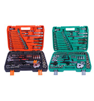 Kit d'outils manuels de réparation automobile, ensemble de 121 pièces, boîte clé à douille, clé à douille, embouts de tournevis pour voitures, motos, vélos