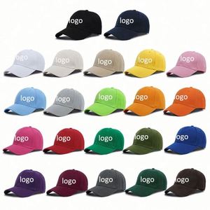 Casquettes de baseball vierges à 6 panneaux avec logo brodé personnalisé, haute qualité, ajustables, 100% coton - Product Image 2