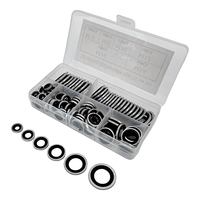 Nouveau kit d'assortiment de 165 joints d'étanchéité automobiles, comprenant des rondelles de vis de vidange d'huile, M6-M22