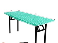 Nappes de table rectangulaires jetables faites à la main en plastique pour fêtes d'anniversaire d'enfants, résistantes à l'huile et à l'eau avec élastique