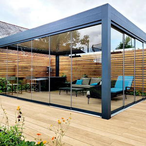 Fabrik Großhandel wasserdichte Pavillon Outdoor <span class=keywords><strong>Pergola</strong></span> mit Glastüren für Schwimmbad - Product Image 1