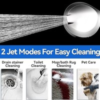 Pommeau de douche haute pression avec poche, 10 réglages de pulvérisation combinés, pommeaux de douche à économie d'eau avec tuyau en acier inoxydable, support et PT