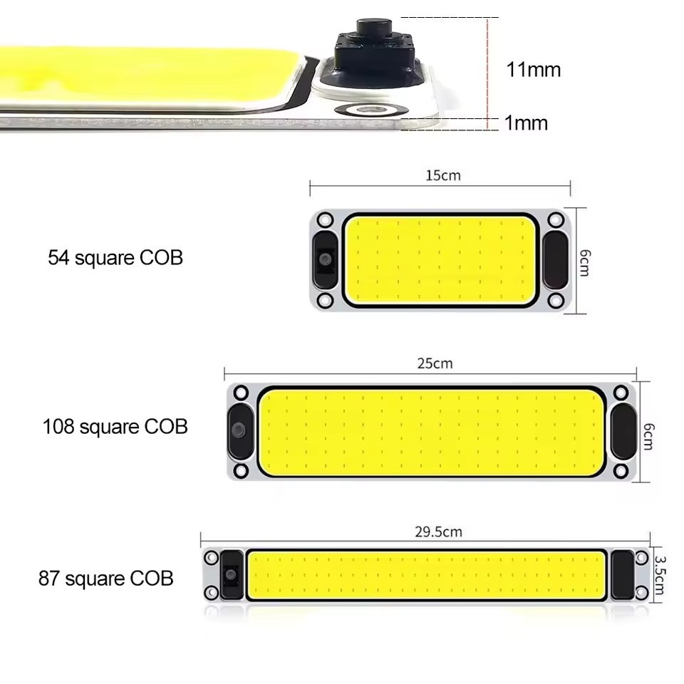 LED 12-24V Car Interior Lighting Reading Night Strip Light Interior Light Ceiling Lamp with on Off Switch for Van Lorry Truck