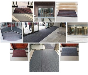 Handmade Sang Trọng Trong Nhà Cửa Mat Lớn Sọc Doormats Chống-Trượt Ủng Hộ Khung Nhôm Có Thể Giặt Đệm Cho Ngân Hàng Nhà Khách Sạn - Product Image 5