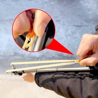 JW-229 Lance-pierre laser puissant, pliable et télescopique, portable pour l'extérieur, avec bandes élastiques à installation rapide