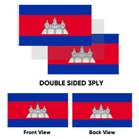 Vente en gros 3x5ft Cambodge Faso drapeaux 68D/100D polyester Personnaliser toutes les nations expédition rapide Fournisseur fiable livraison rapide