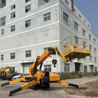 Grue araignée à chenilles pour infrastructures, 8 tonnes, avec flèche télescopique et stabilisateurs hydrauliques, prix usine