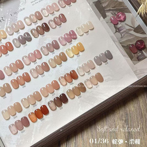 Set de 36 Esmaltes de Uñas en Gel UV en Tonos Nude con Tabla de Exhibición, Gel Removible para Suministros de Arte de Uñas - Product Image 2