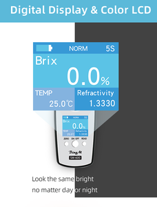 Refractómetro <span class=keywords><strong>Digital</strong></span> Portátil para Medir el Contenido de Azúcar en Miel, Modelo SM-600, para Muestras Agrícolas de Miel y Jugos, Alta Precisión - Product Image 4
