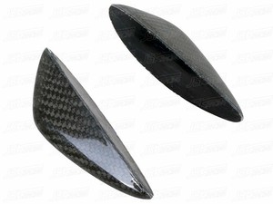 CANARDS DE PARACHOQUES DELANTERO DE FIBRA DE CARBONO ESTILO REVOZ para <span class=keywords><strong>MERCEDES</strong></span> <span class=keywords><strong>BENZ</strong></span> W205 <span class=keywords><strong>C180</strong></span> C200 C260 <span class=keywords><strong>SPORT</strong></span> 2015-2016 - Product Image 3