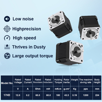Kit Motor Stepper Hibrida RB NEMA 17 untuk Printer 3D, Pengontrol Motor Stepper, Mesin Pengukir dengan Gearbox