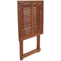 Table de service de bistrot carrée en bambou, pliante, en bois, couleur marron