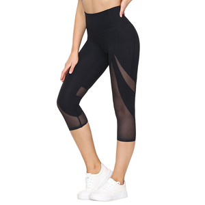 Leggings Deportivos de Verano de Siete Partes, Transpirables, de Malla, para Yoga y Gimnasio, para Mujer, Cintura Elástica, Ajuste Ceñido, Alta Elasticidad - Product Image 1