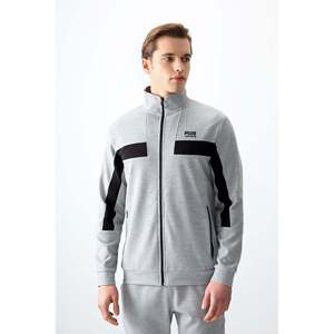 Conjunto Deportivo para Hombre con Bordado, Corte Estándar, Superficie Texturizada Gris Melange - 85248 - Gb melange/gb melange - Product Image 4