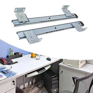 Keyboard Tray Guide Rail 358mm Silent <b>Slide</b> For Computer Desk With Hanging Brackets - Product Image 3